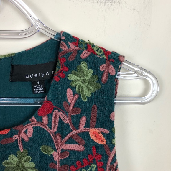 Anthropologie Garden Floral Embroidered Dress - Picture 4 of 8